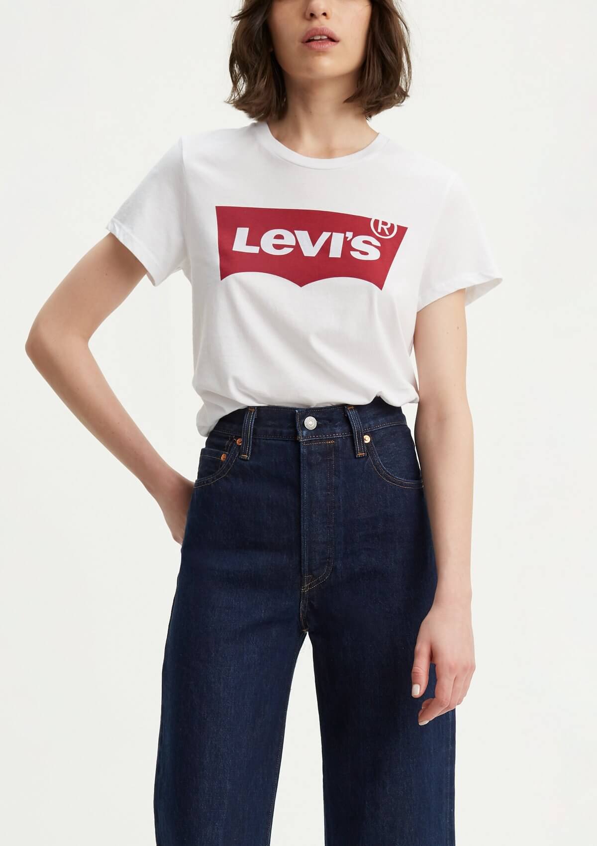 Levi Strauss Blusen 1/1 Arm 1736900530 53 | THE PERFECT TEE LARGE BATWING WHITE