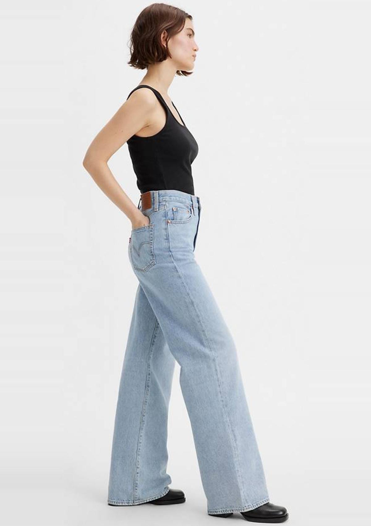 Levi Strauss Jeans A608100020 02 | RIBCAGE WIDE LEG H223 FAR AND