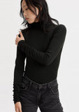 Levi Strauss Longsleeves A688800000 00 | RUCHED TURTLENECK CAVIAR