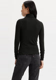 Levi Strauss Longsleeves A688800000 00 | RUCHED TURTLENECK CAVIAR