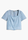 Levi Strauss Blusen A733200040 04 | PASCALE SS BLOUSE OLD 517 BLUE
