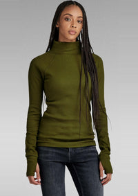 Thumbnail for G-Star Longsleeves D23339-D289-C744 C744 | Slim rib mock l\s wmn