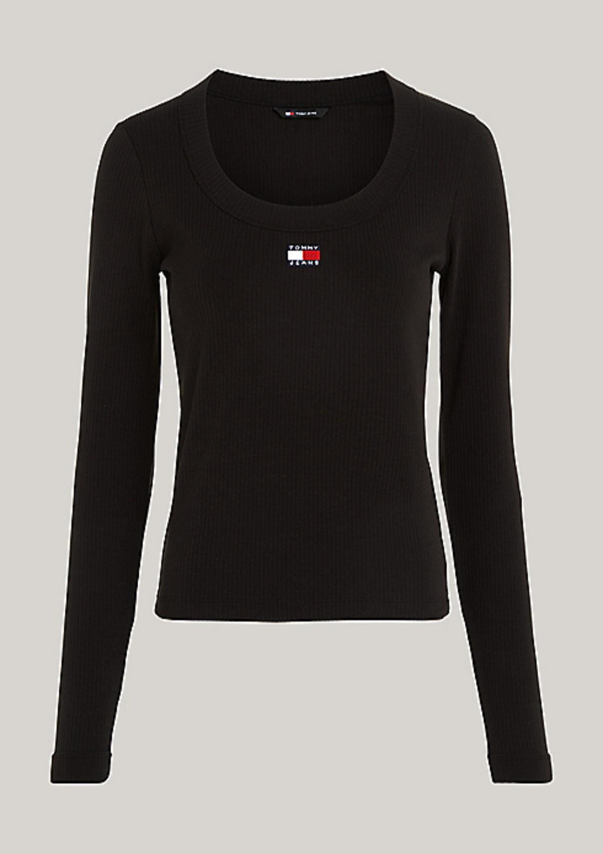 Tommy Hilfiger Longsleeves DW0DW17397 BDS | TJW SLIM BADGE RIB TEE LS