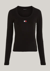 Thumbnail for Tommy Hilfiger Longsleeves DW0DW17397 BDS | TJW SLIM BADGE RIB TEE LS